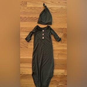 Caden Lane Olive Green Knotted Gown